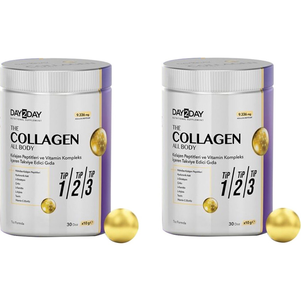 DAY2DAY Collagen All Body Tip 1-2-3 300 gr 2 Kutu Giyim & İç Giyim Fiyatı
