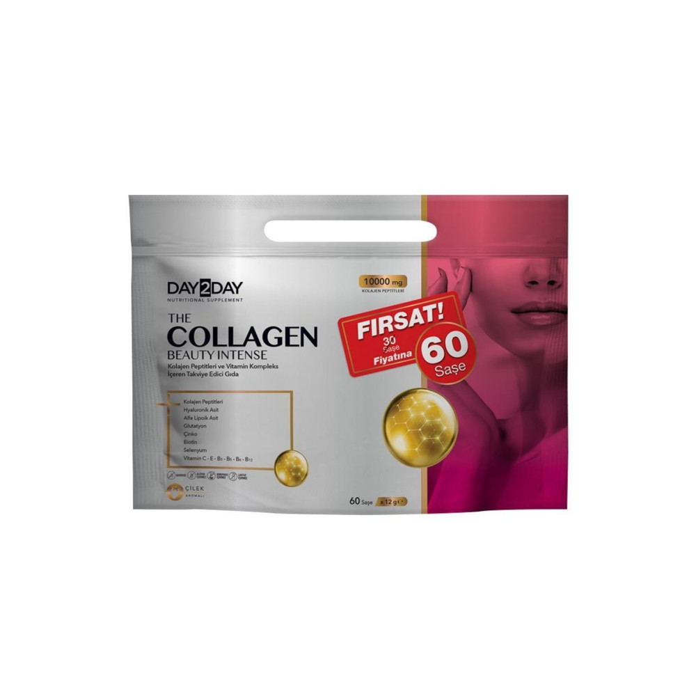 DAY2DAY The Collagen Beauty Intense 60 Saşe X 12 g | Çilek Aromalı Sağlık Fiyatı