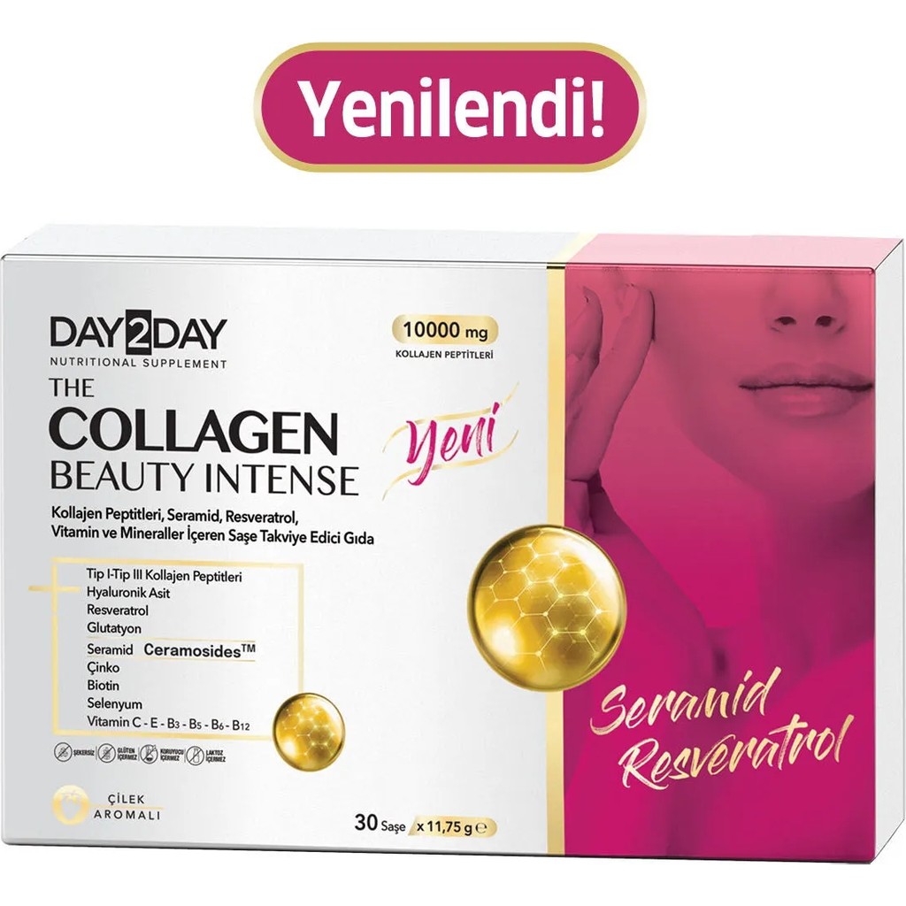 Day2Day The Collagen Beauty Intense Çilek 1000 mg 30 Saşe Diğer Fiyatı