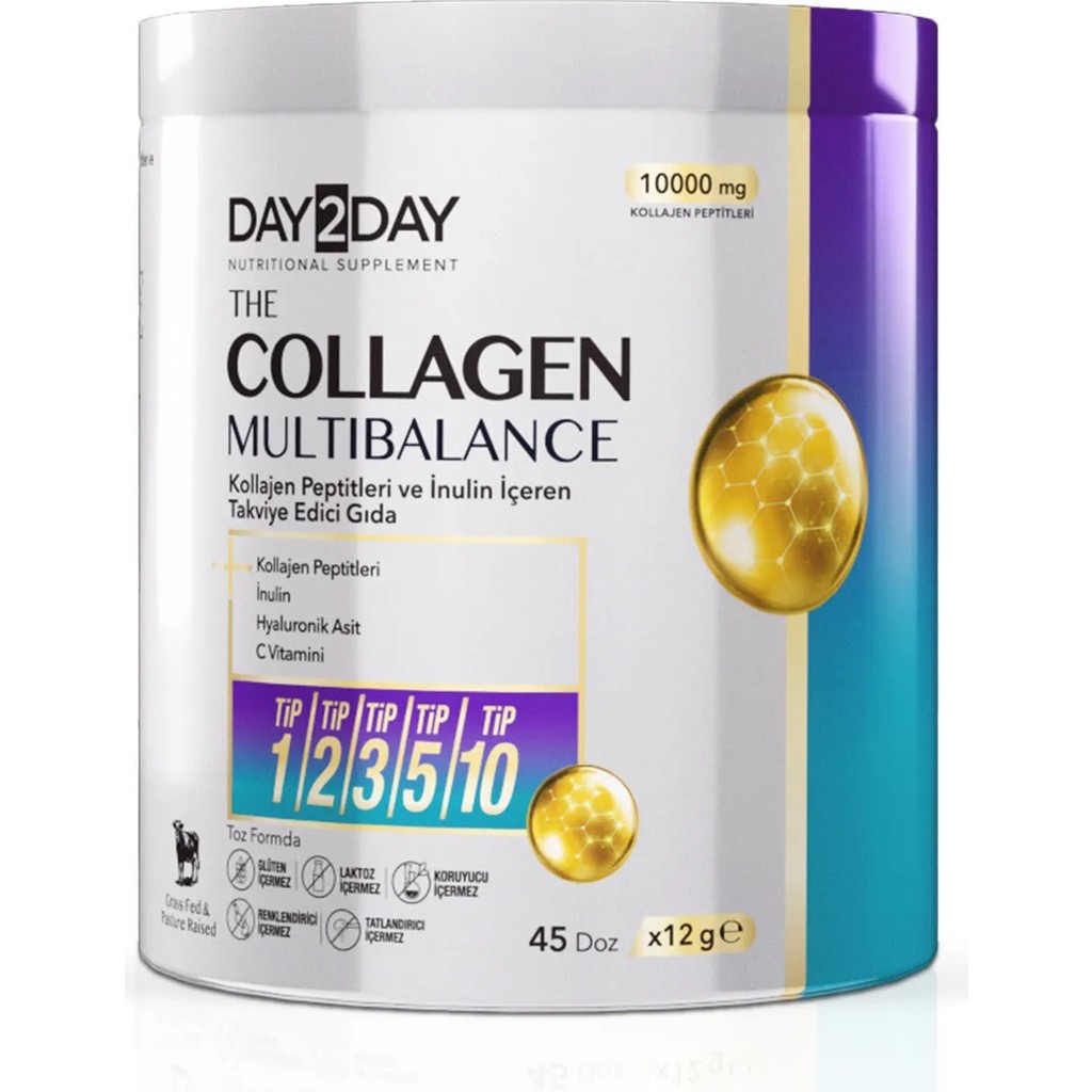 DAY2DAY The Collagen Multıbalance Toz Form 45 Doz 10000 mg Kolajen Peptitleri İçeren Besin Takviyesi Diğer Fiyatı