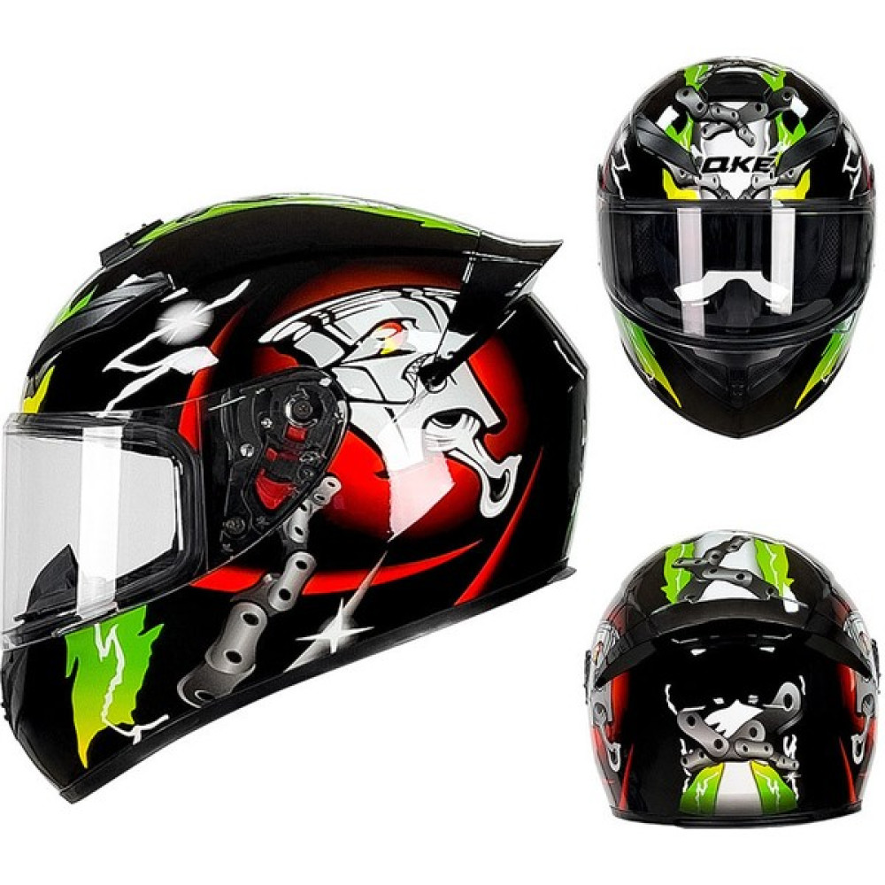 Daybreak Motosiklet Kaskı Binici Bluetooth Motosiklet Tam Yüz Kaskı (Yurt Dışından) - 59 - 60 cm - Siyah - Yeşil - Kırmızı Motorsiklet Kaskları Fiyatı