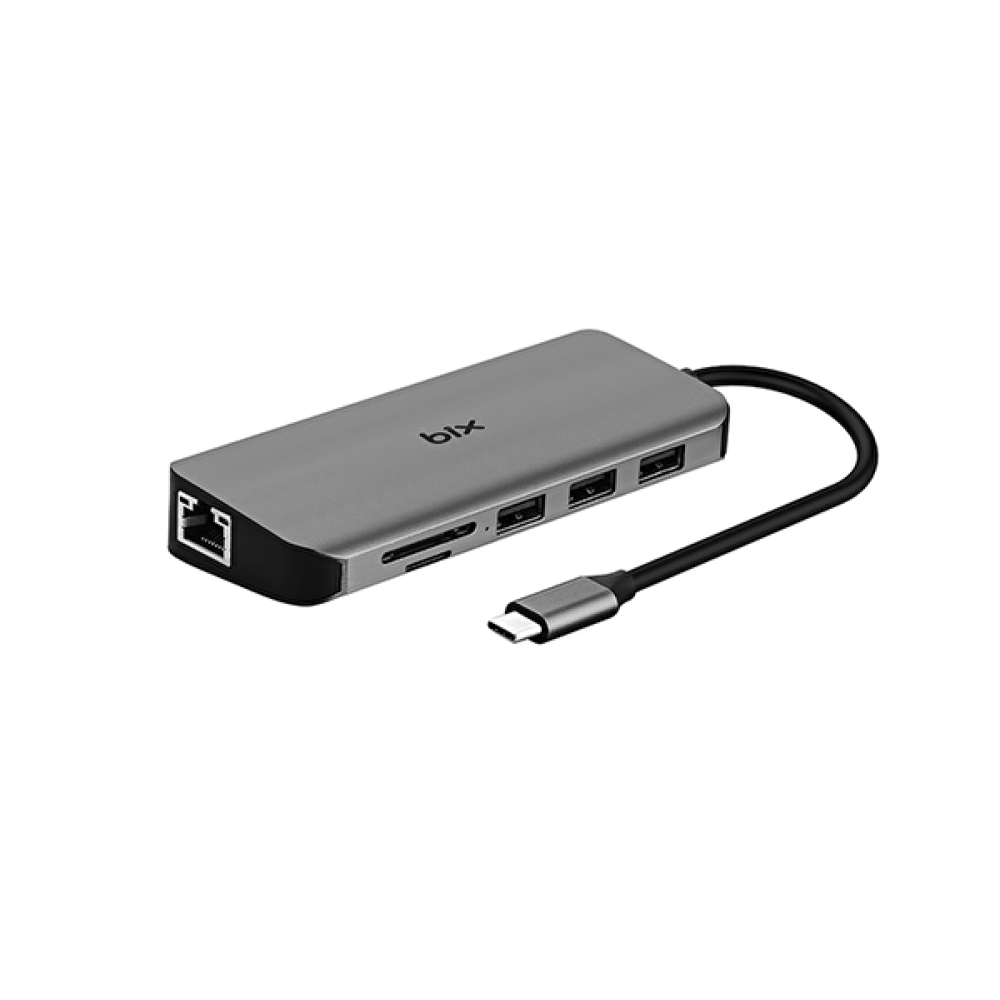 Daytona BIX Bx11Hb 10 IN 1 Type C To 3 Usb3.0 4K Ultra HD Hdmi VGA Rj45 Ethernet 2 SD Card AUX Usb-C Çevirici Bilgisayar Çevirici ve Adaptörü Fiyatı