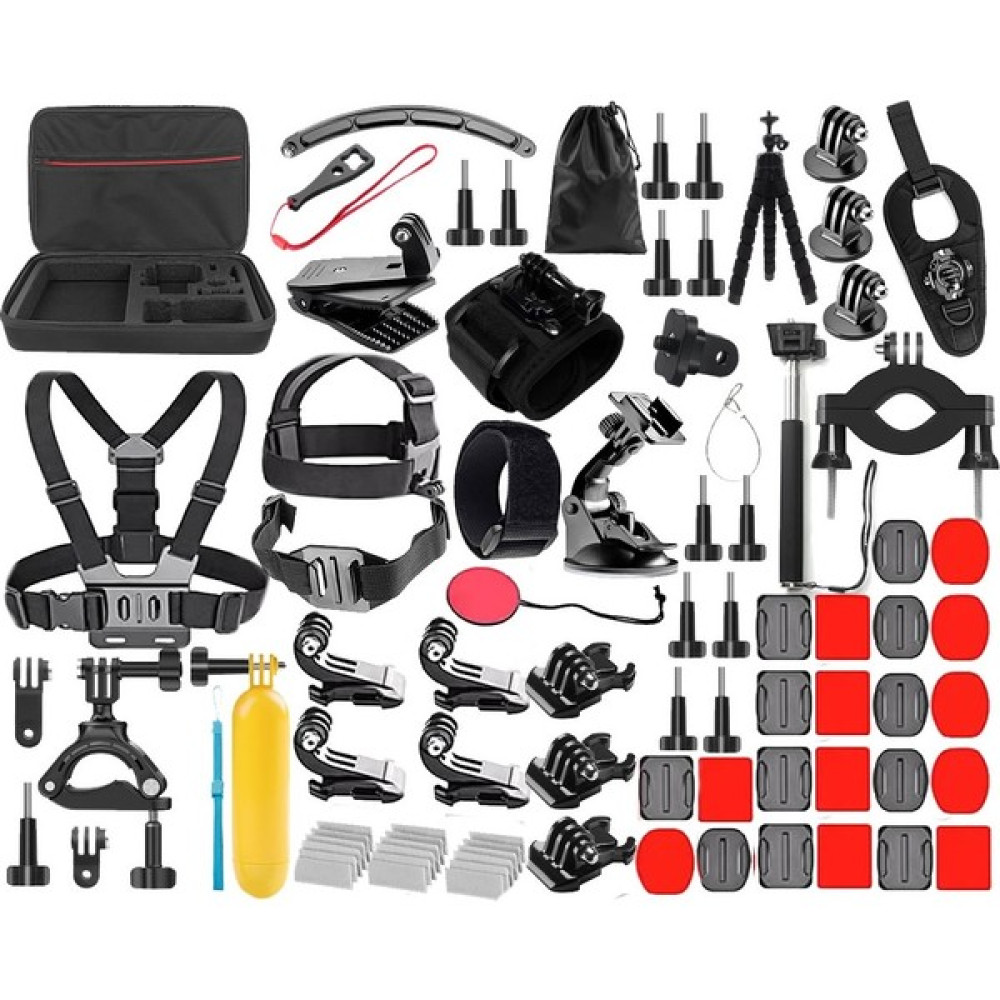 Daytona Goprokit Aksiyon Kamera Seti 74IN1 Profesyonel Çantalı Full Aksesuar Seti Video Kamera Aksesuarları Fiyatı