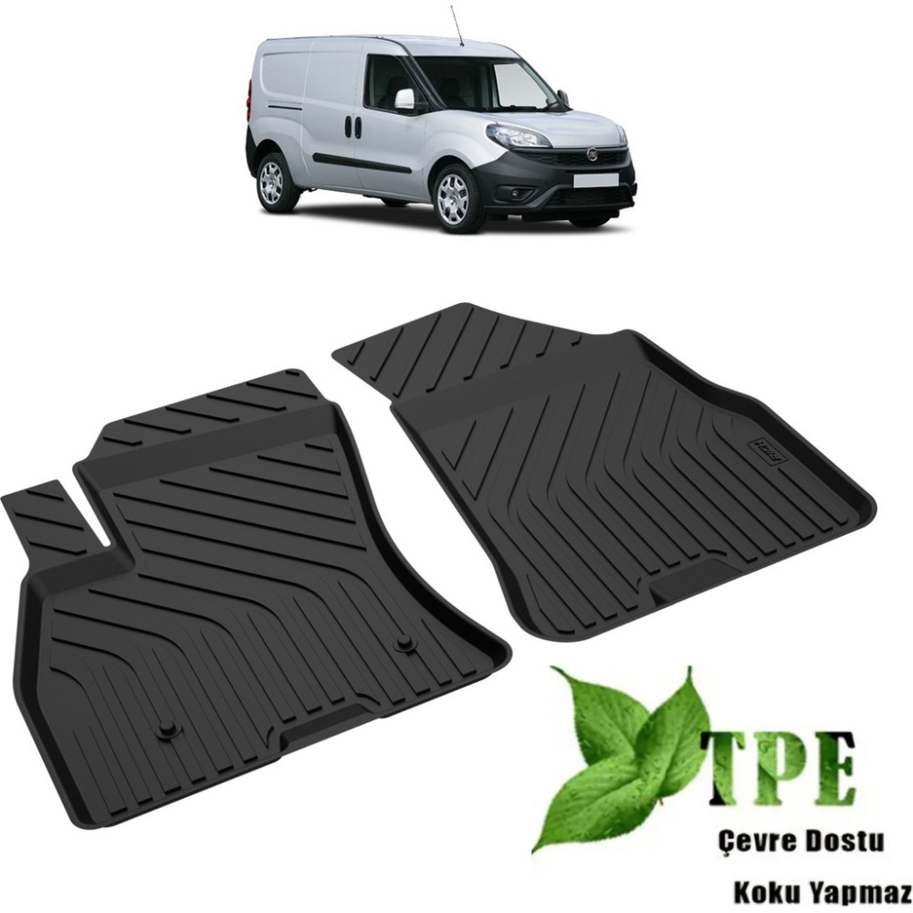 DBC Online Fiat Doblo Maxi Panelvan Van Havuzlu Paspas Ön Iki 2010 2011 2012 2013 2014 - Siyah Oto Paspas Fiyatı