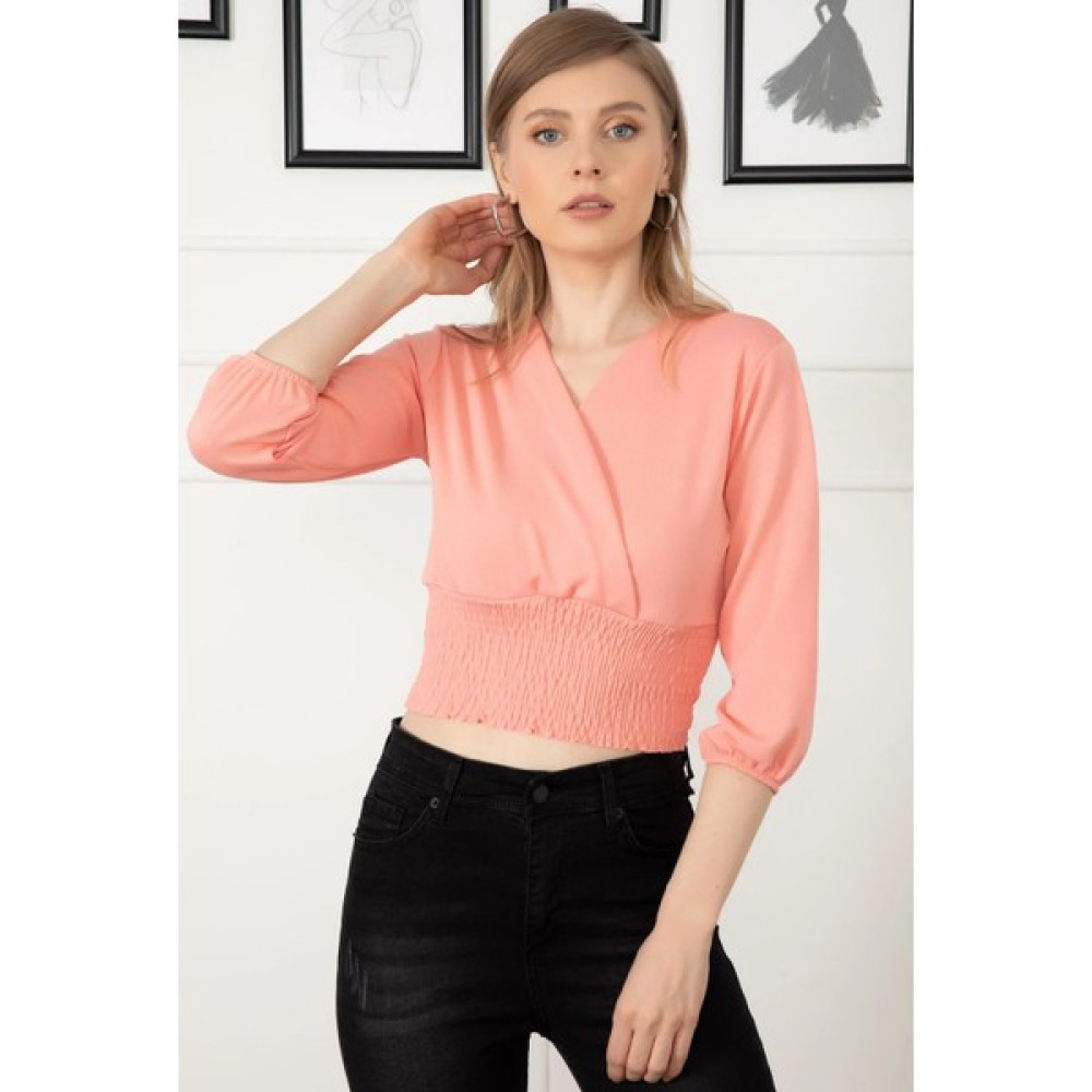 DD Butik Kruvaze Yaka Gipeli Bluz - Kadın Bluz Fiyatı