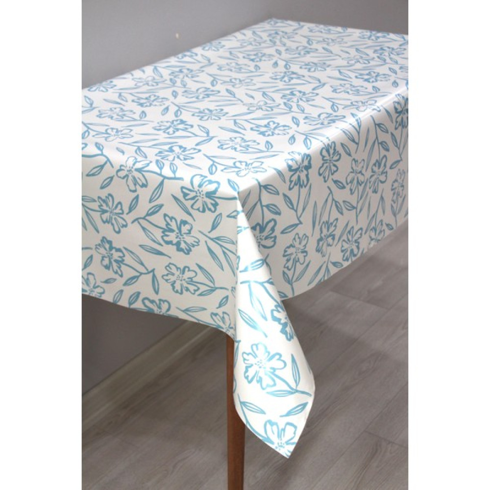 DD HOME Astarlı Silinebilir Pvc Muşamba Masa Örtüsü 205-C - Mavi - 100 x 140 cm Masa Örtüsü Fiyatı