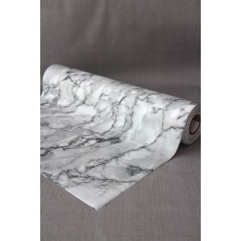DD HOME Kaymaz Dolap Içi Çekmece Raf Vitrin Örtüsü  01-Dmnmermer - 50 x 500 cm - Gri Masa Örtüsü Fiyatı