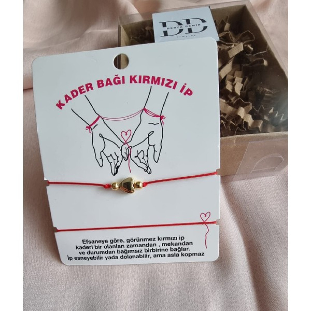 DD Jewelry Kader Bağı Kırmızı Ip Kalp Çift Bileklik Saat ve Bileklik Aksesuarı Fiyatı
