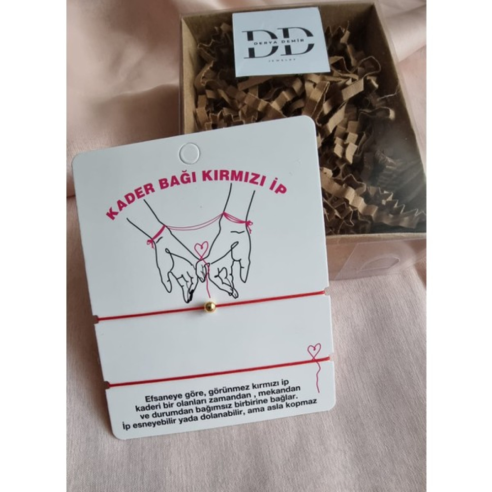 DD Jewelry Kader Bağı Kırmızı Ip Top Boncuk Çift Bileklik Saat ve Bileklik Aksesuarı Fiyatı