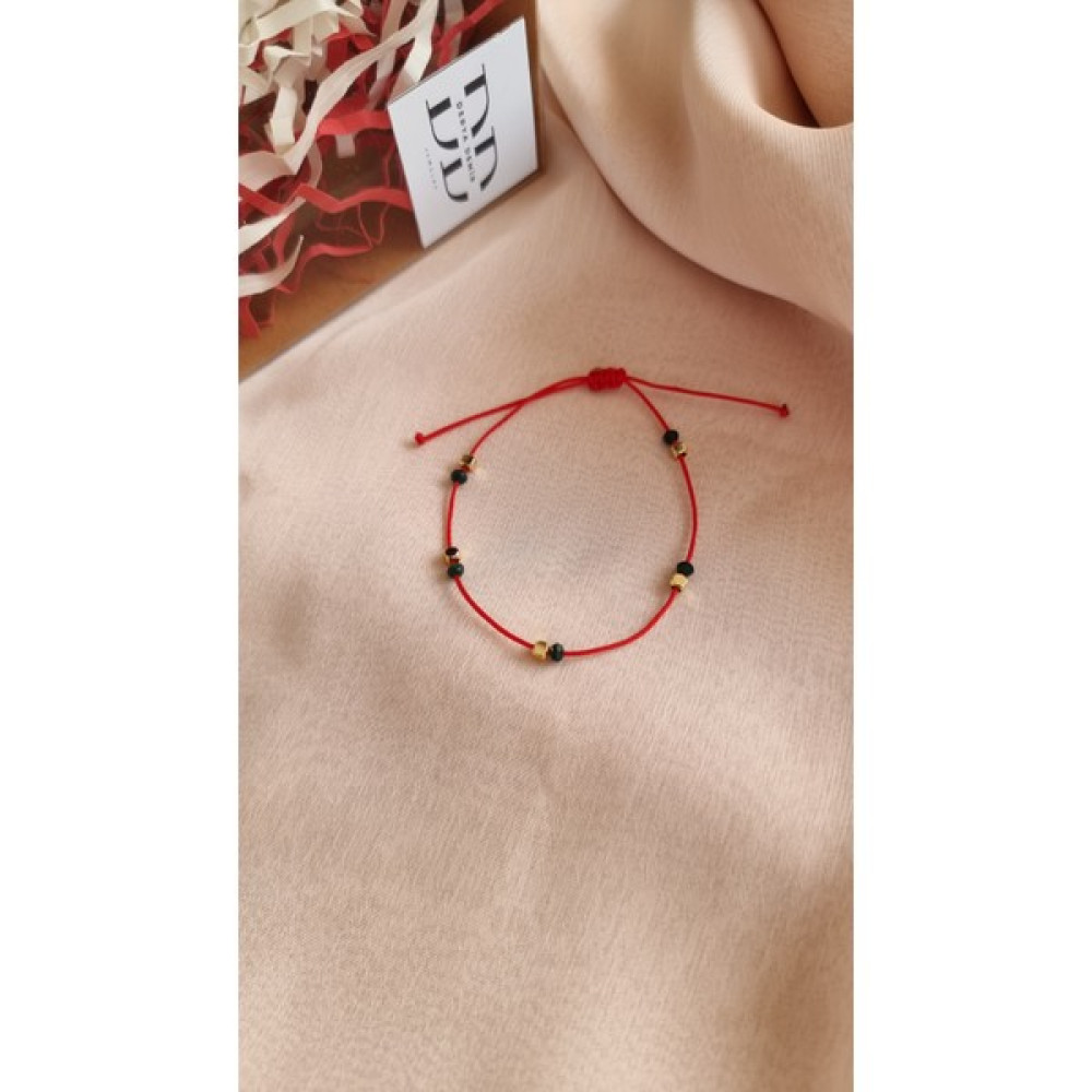 DD Jewelry Kadın Gold Kaplama Sıralı Küp ve Koyu Yeşil Boncuk Makrome Bileklik Saat ve Bileklik Aksesuarı Fiyatı