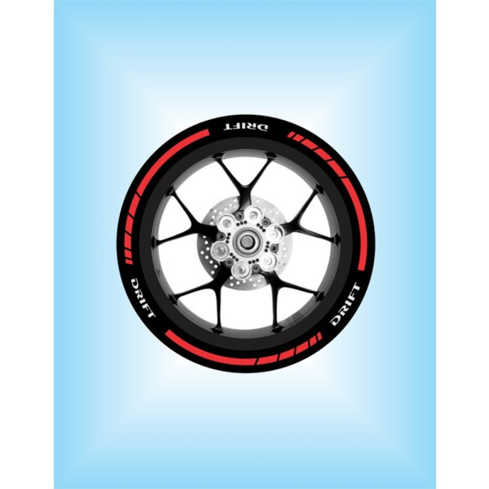 Ddlife Store Mondial Drift Uyumlu L Reklektif Jant Şerit Sticker Kırmızı Beyaz Jantlar & Jant Aksesuarları Fiyatı