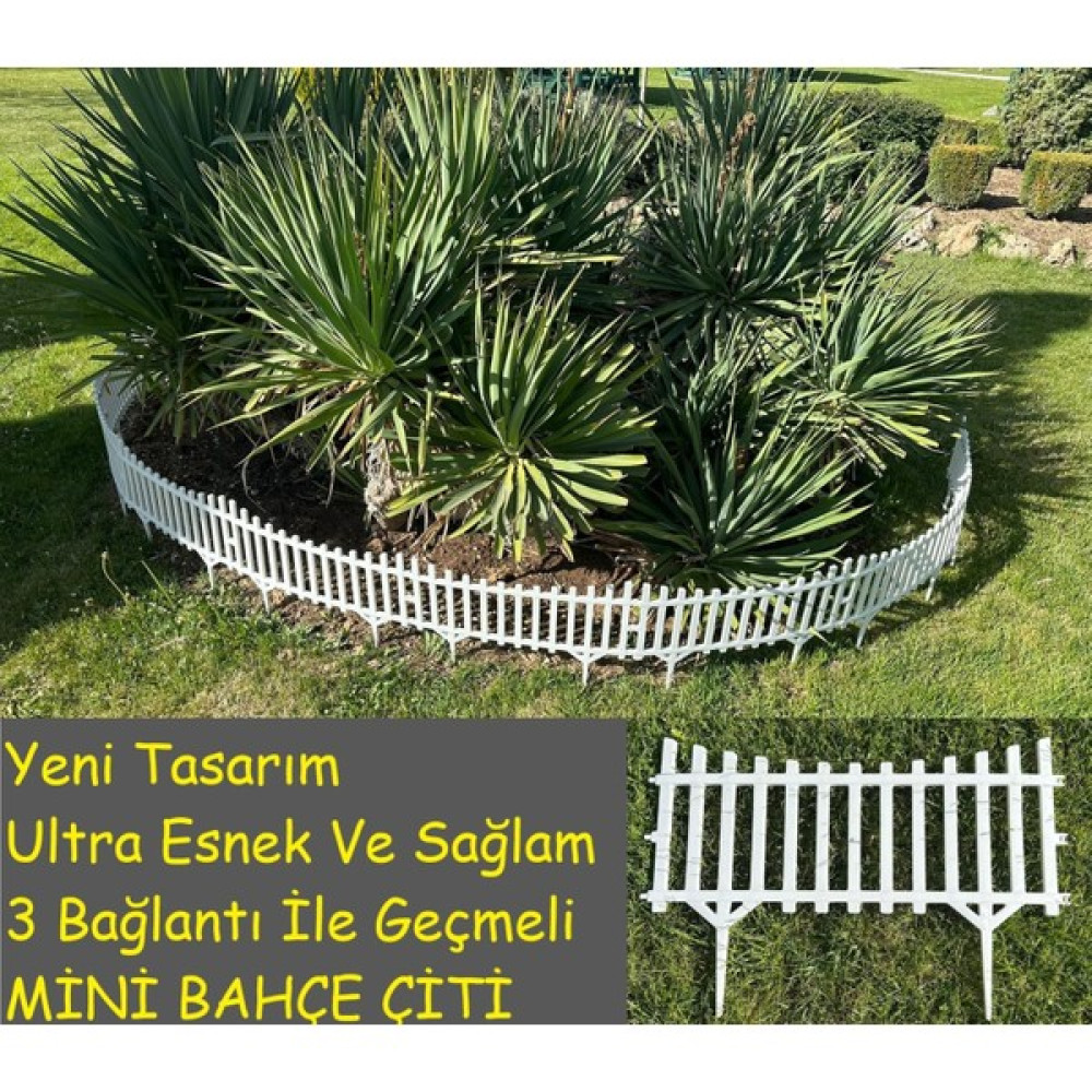 Ddtrend 10 Adet Yeni Tasarım Mini Bahçe Çiti Dekoratif Esnek Plastik Çit Peyzaj Koruma Çiti 580-36 cm - Beyaz Oto Boyaları Fiyatı