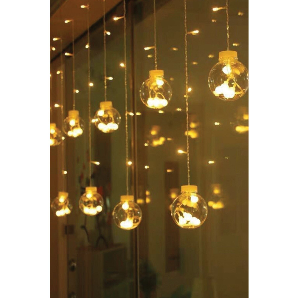 DDTREND Dekoratif Işıklı Top Perde Led Fişli 8 Fonksiyonlu Günışığı Dilek Topu Ampul Yaş Günü & Parti Fiyatı