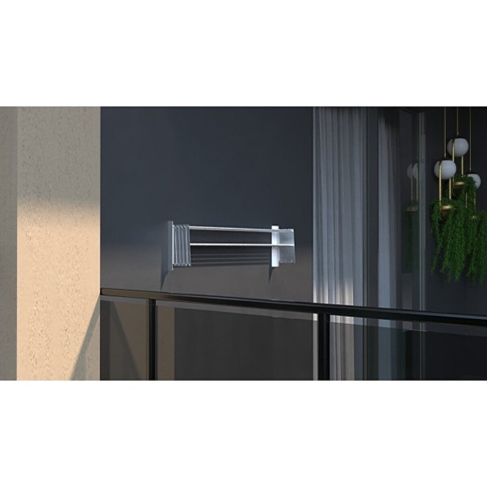 Ddtrend Paslanmaz Alüminyum Katlanır Duvara Monte Akordiyon Çamaşırlık , Banyo Balkon Kurutma Askılığı - Gümüş - 100 CM 9 GÖZ Çamaşır Kurutma Makineleri Fiyatı