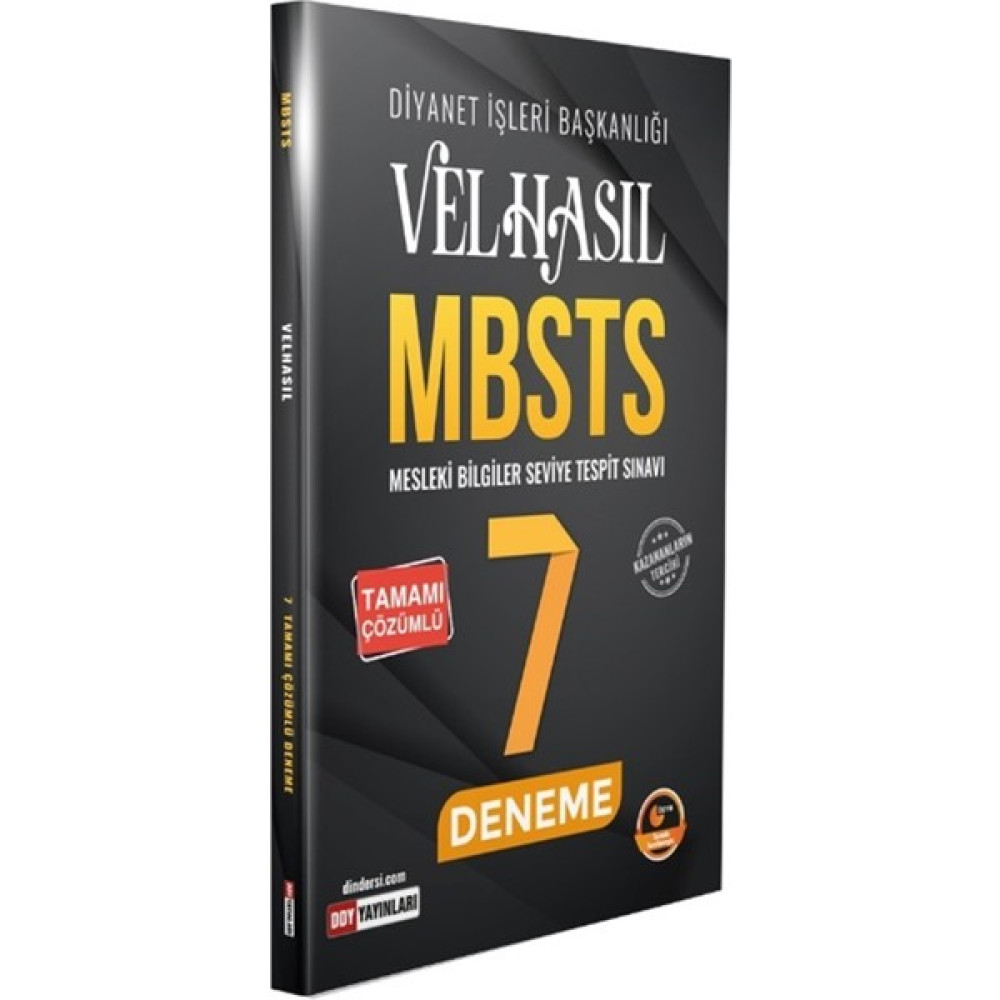 Ddy Yayınları 2020 Velhasıl Mbsts Tamamı Çözümlü 7 Deneme Yaprak Testler Fiyatı