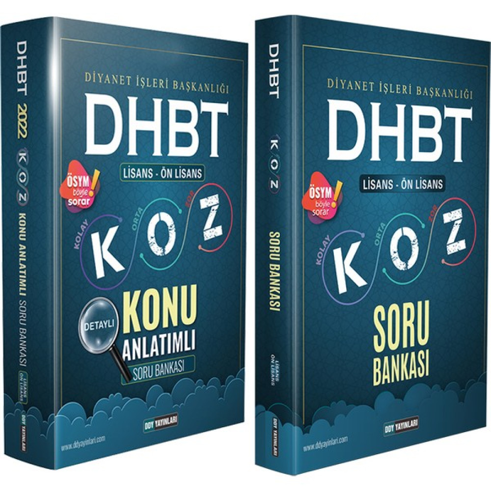 Ddy Yayınları 2023 - 2024 DHBT Yeni Koz Konu Anlatımlı - Soru Bankası Set Ders Sınav Kitapları Fiyatı