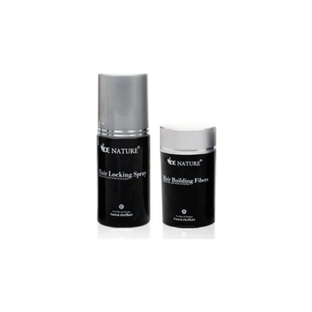 De Nature Saç Dolgunlaştırıcı - Seyreklik Kapatıcı - Saç Gürleştirici 22 gr Toz + 100 ml Sabitleyici Sprey - Siyah Saç Bakım Maskeleri & Serumlar & Spreyler Fiyatı