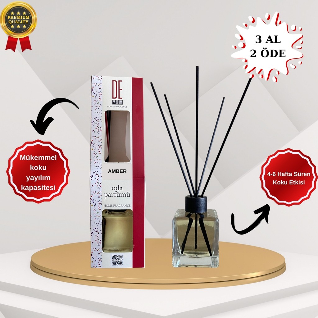 De Parfum Amber Kokulu Dekoratif 120 Ml Bambu Çubuklu Oda Kokusu Parfümler Fiyatı