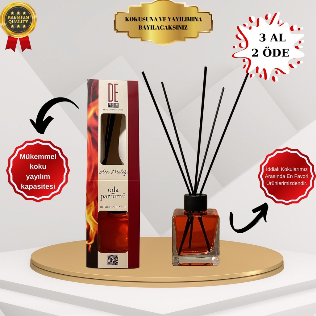 De Parfum Ateş Meleği Kırmızı Meyveler, Vanilya, Paçuli ve Bergamot Dekoratif 115 ml Bambu Çubuklu Oda Kokusu Parfümler Fiyatı