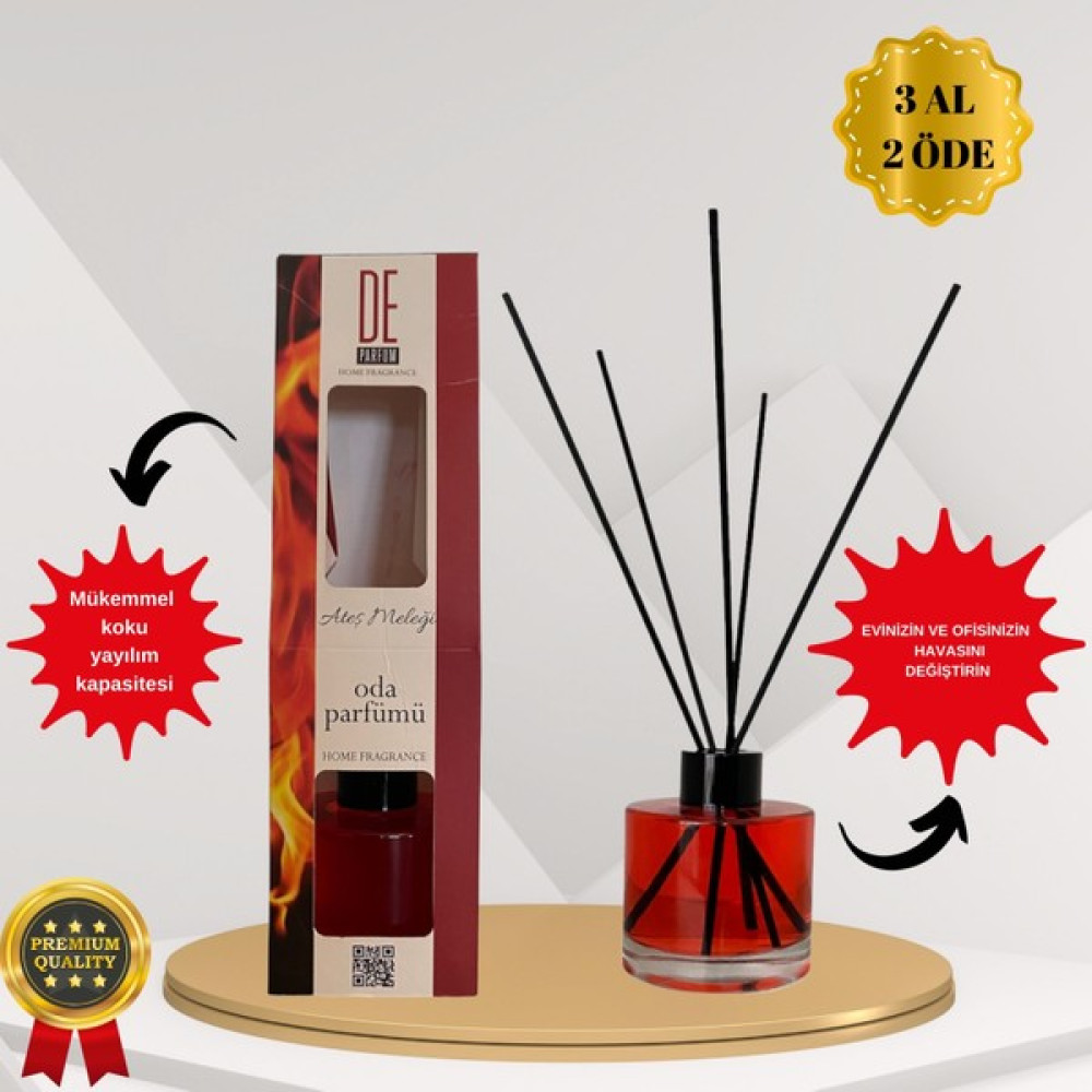 De Parfum Ateş Meleği Kırmızı Meyveler, Vanilya, Paçuli ve Bergamot Dekoratif 120 ml Bambu Çubuklu Oda Kokusu Oda Kokusu Fiyatı