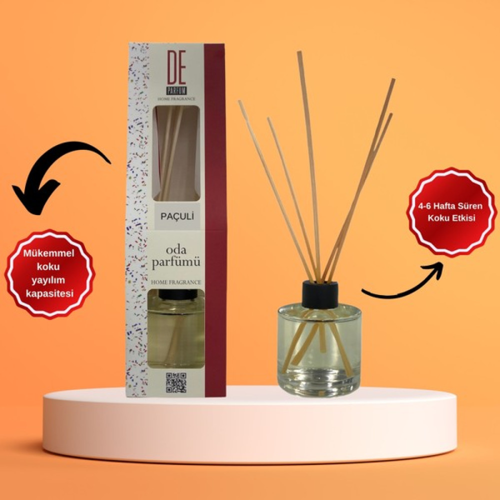 De Parfum Paçuli Kokulu Dekoratif 120 ml Bambu Çubuklu Oda Kokusu Oda Kokusu Fiyatı