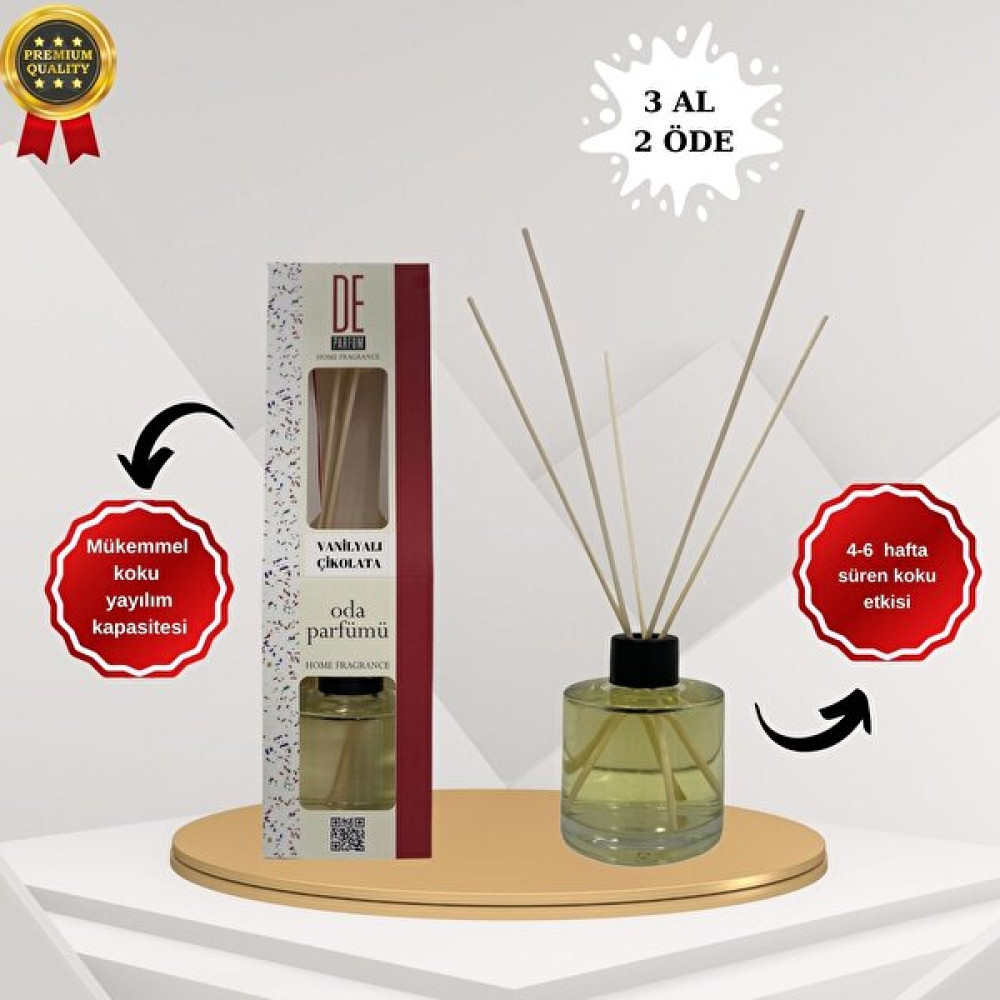 De Parfum Vanilyalı Çikolata Kokulu Dekoratif 120 Ml Bambu Çubuklu Oda Kokusu Oda Kokusu Fiyatı