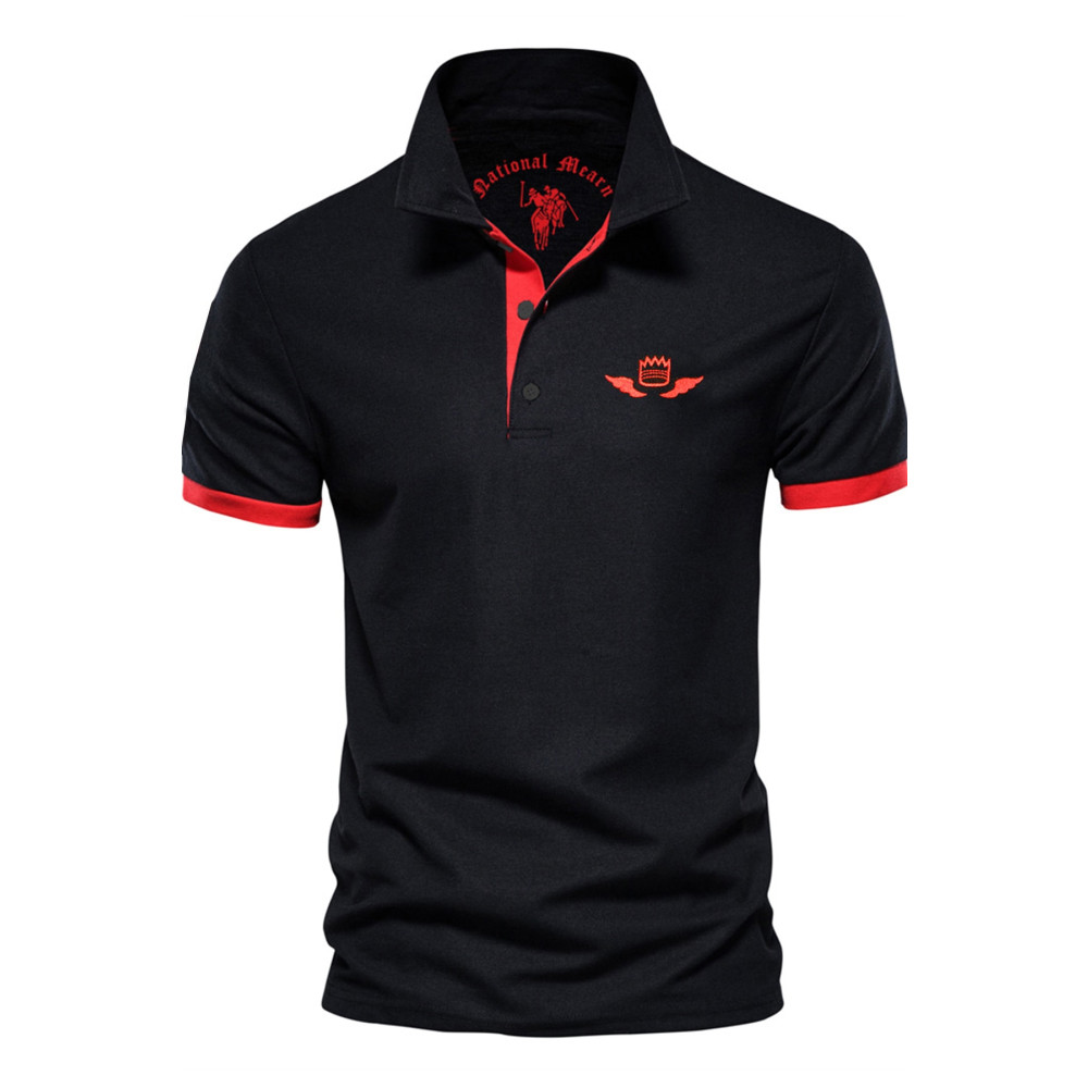 DE PLEIN Poseidon Polo Yaka Siyah Erkek T-shirt XXL Beden Bayan T-shirt Fiyatı