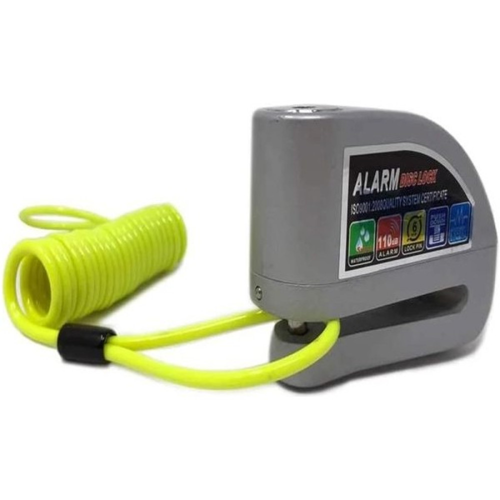 Deanb Bmd-01 ISO9001 Hatırlatma Kablolu Kalite 110DP Alarm'lı Su Geçirmez 6mm Çelik Pim Motor Motosiklet Kilidi Disk Firen Kilit - Gri Motorsiklet Kilidi & Alarmı Fiyatı