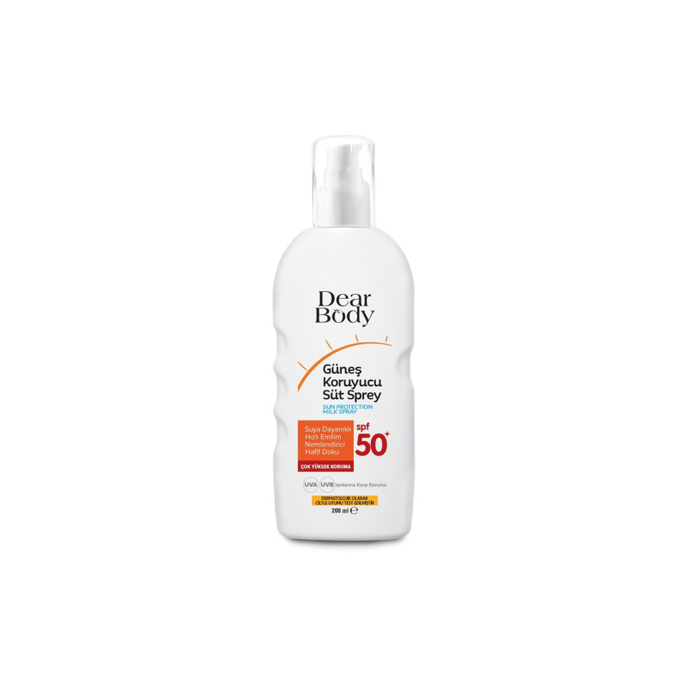 dear body Güneş Koruyucu Süt Sprey Spf50 200 Ml Güneş Kremleri ve Losyonları Fiyatı