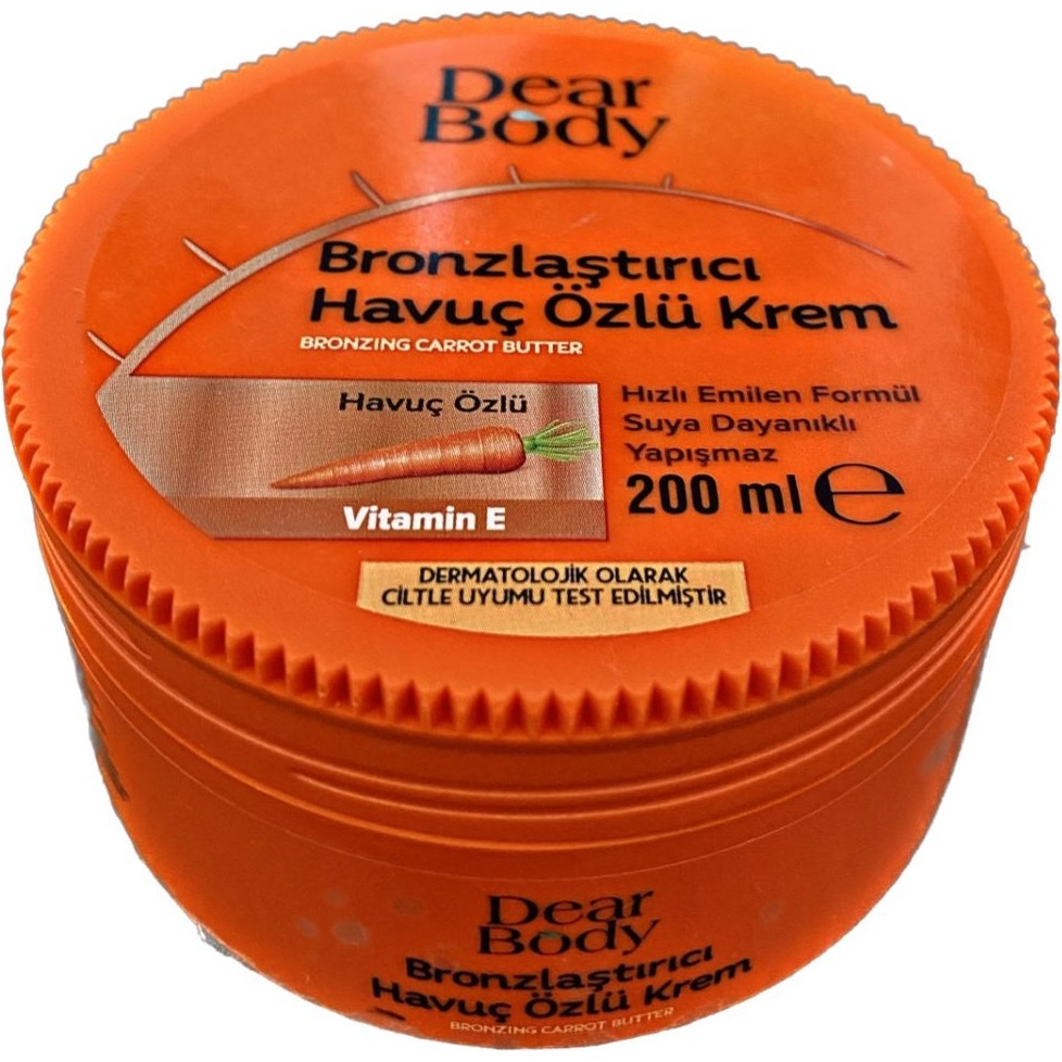 Dear Body Havuç Özlü Bronzlaştırıcı Güneş Kremi 200 ml Giyim & İç Giyim Fiyatı