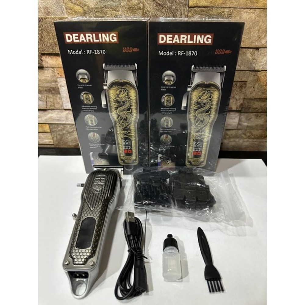 DEARLİNG Full Çelik Tasarım Kancalı Dijital Göstergeli Ayarlanabilir Çelik Bıçaklara Sahip Tıraş Makinesi - kuaför siyah Erkek Tıraş Ürünleri Fiyatı