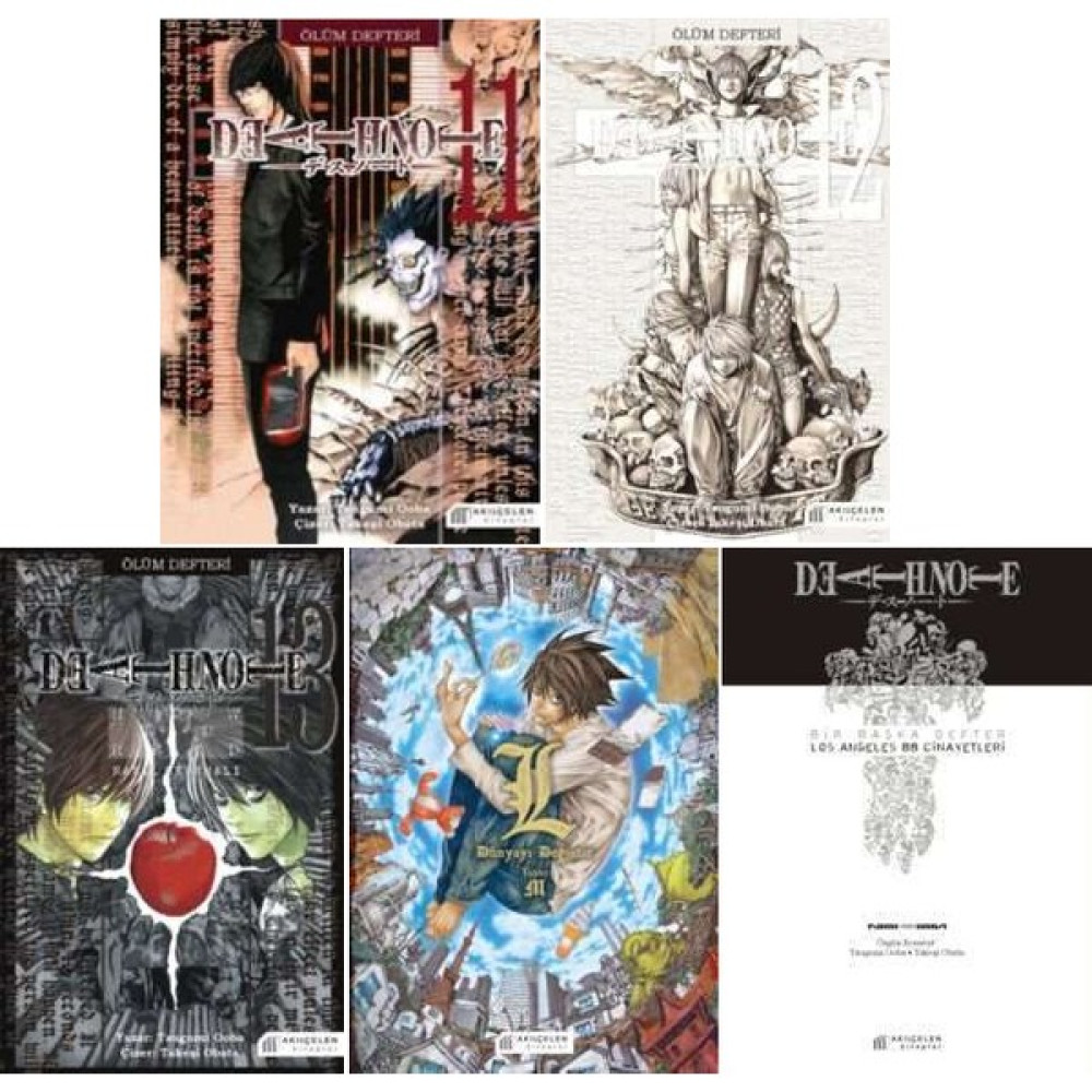 Death Note 11-12-13. Ciltler ve 2 Kitap Roman Manga Seti - Tsugumi Ooba Çizgi Roman Fiyatı