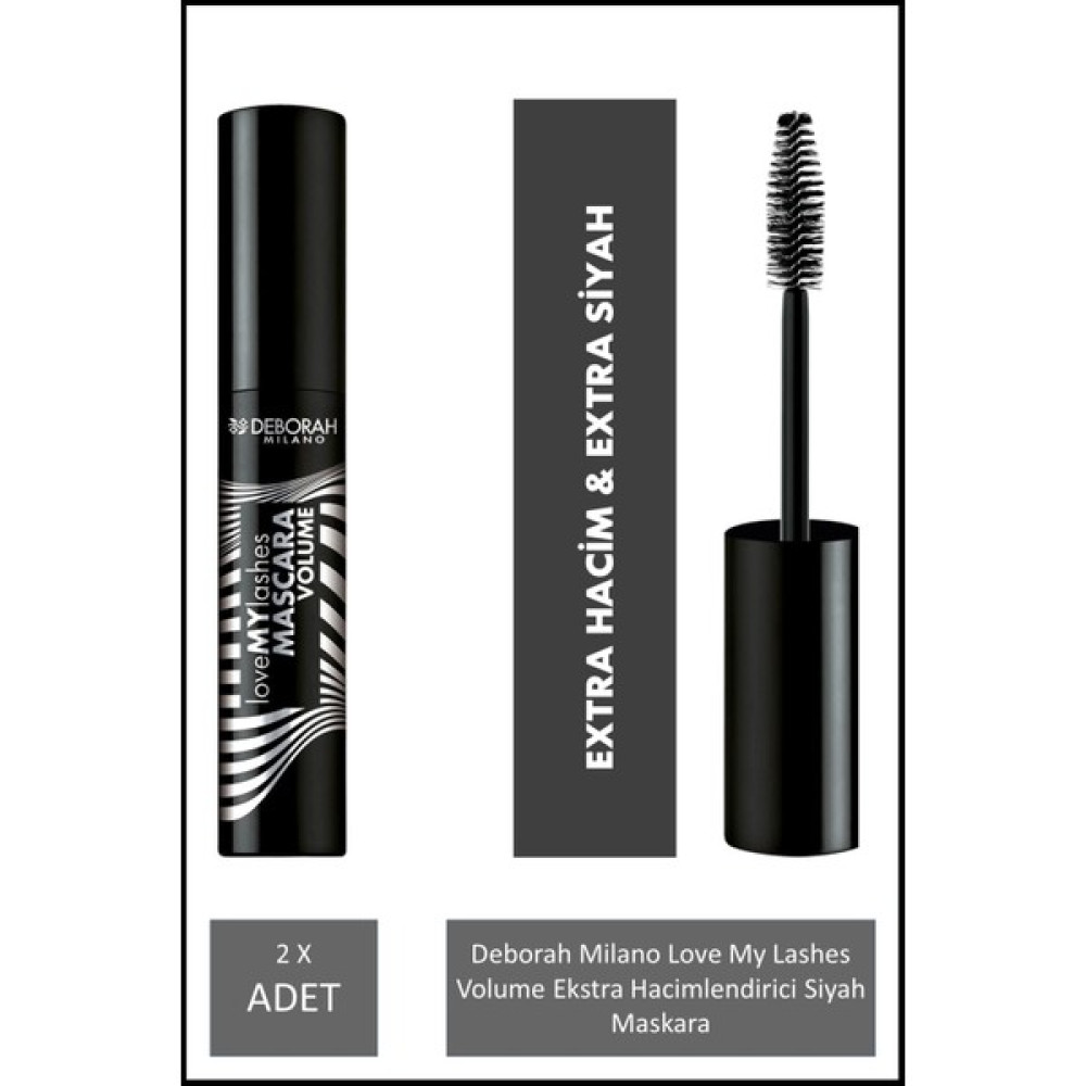 Deborah Milano Love My Lashes Volume Ekstra Hacimlendirici Maskara * 2 Adet Rimeller / Maskaralar Fiyatı