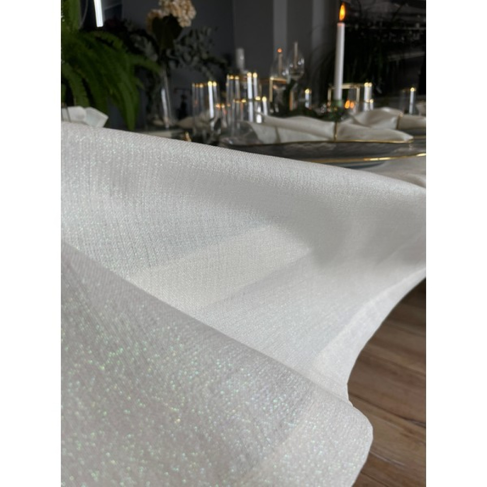 Decamor Home Sedef Simli Beyaz Dertsiz Masa Örtüsü - 150 x 220 cm Masa Örtüsü Fiyatı