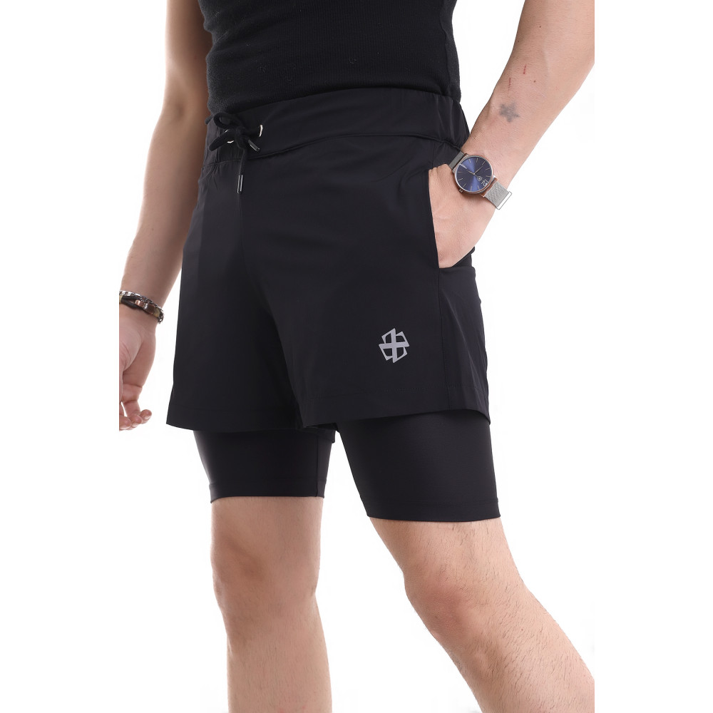 DeChival Erkek Taytlı Şort Fıtness / Mens Tights Shorts L Beden Şort & Kapri (Outdoor) Fiyatı