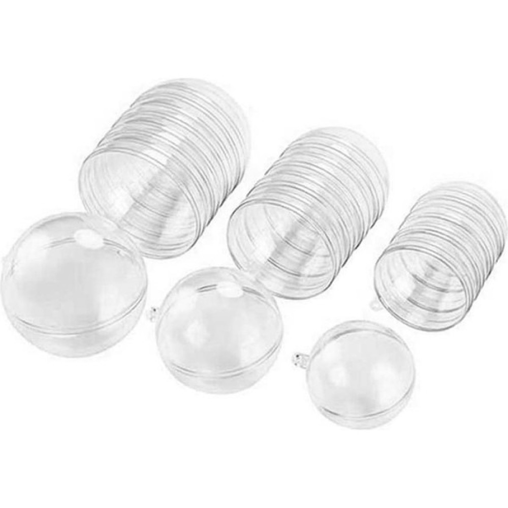 Decisive 30 Adet Plastik Içi Boş Top Noel Içi Boş Top Dekorasyon Topu Gökyüzü Pencere Şeffaf Top Şeker Paketleme Kutusu (Yurt Dışından) Hediyelik Eşya Fiyatı