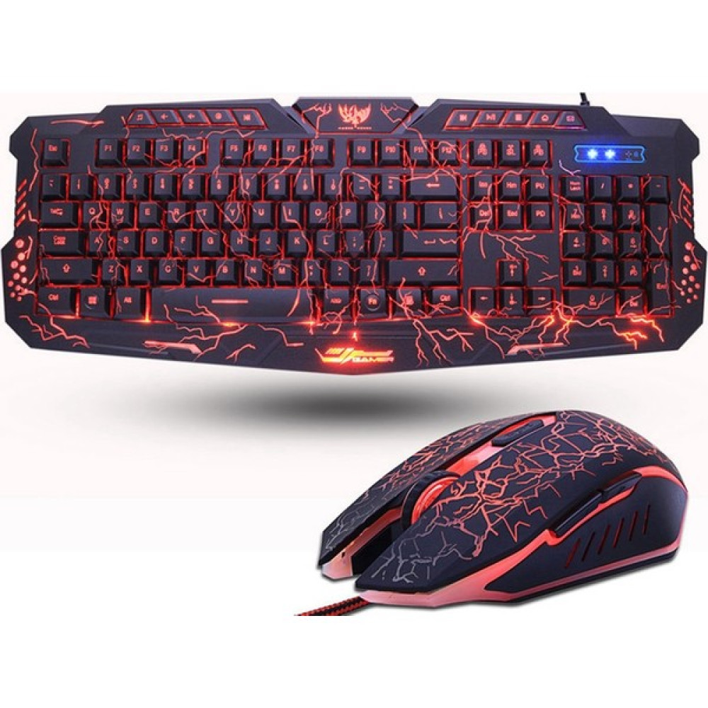 Decisive Oyun Klavyesi ve Fare Arkadan Aydınlatmalı USB Kablolu Su Geçirmez Soğuk Mavi Kırmızı Mor Pc Laptop Için, Abd (Yurt Dışından) - Set - Siyah Oyuncu Klavyesi Fiyatı