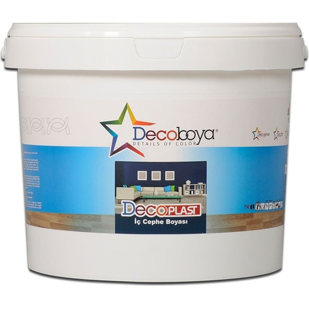 Deco Boya Decoboya Deco Plast Silinebilir Mat Iç Cephe Duvar Boyası 3 kg Tüm Renkler - dec502 beyaz İç Cephe Duvar Boyası Fiyatı