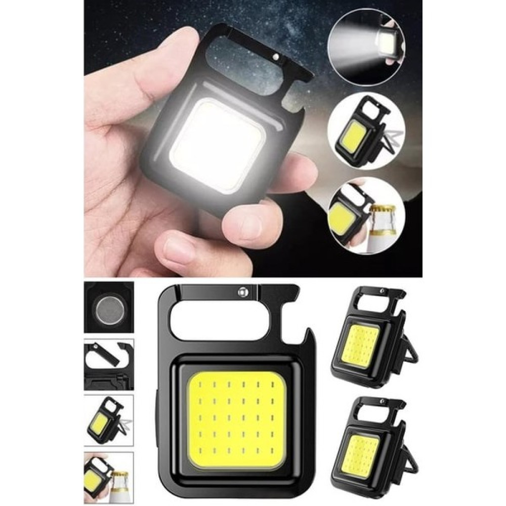 Deco Elit Mini LED Anahtarlık El Feneri USB Şarj Edilebilir Lamba Taşınabilir Kamp Feneri El Feneri Fiyatı