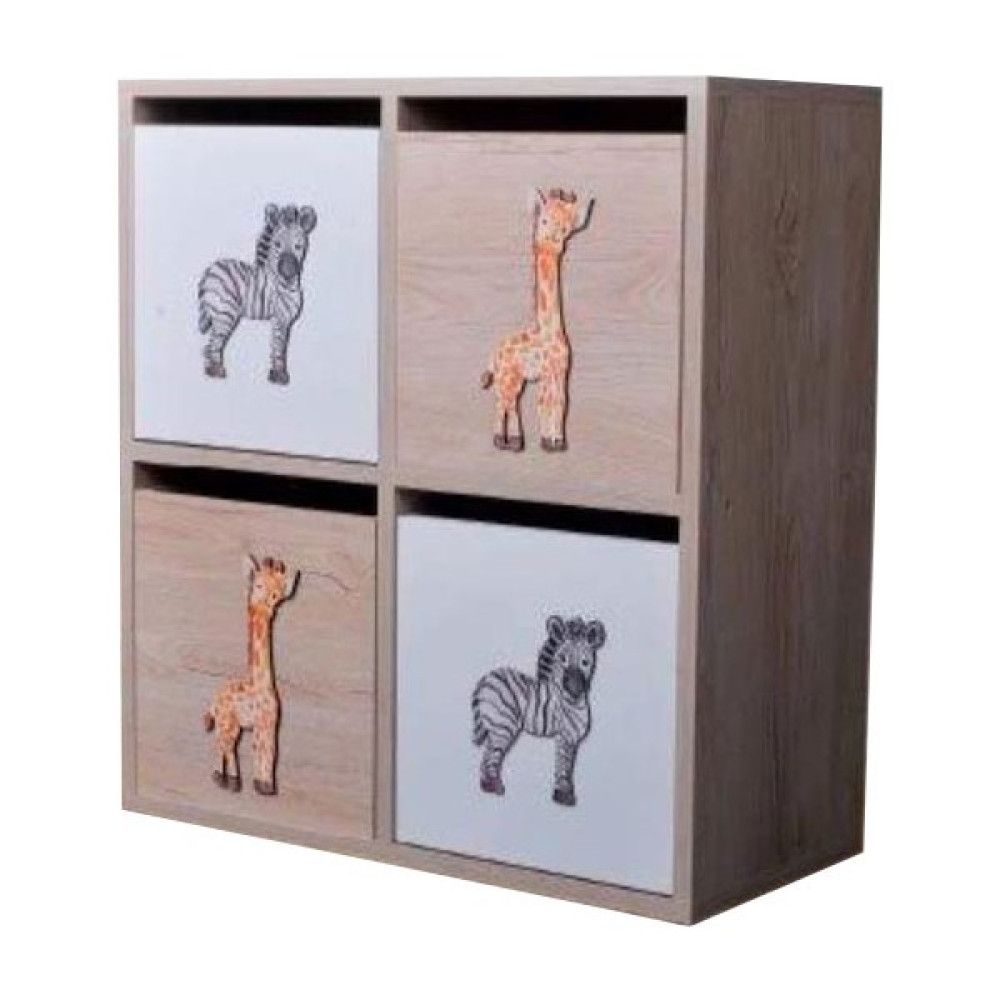 Decoart Q Deco Safari 4 Bölmeli Saklama Ünitesi - Renkli Gardrop & Dolap Fiyatı