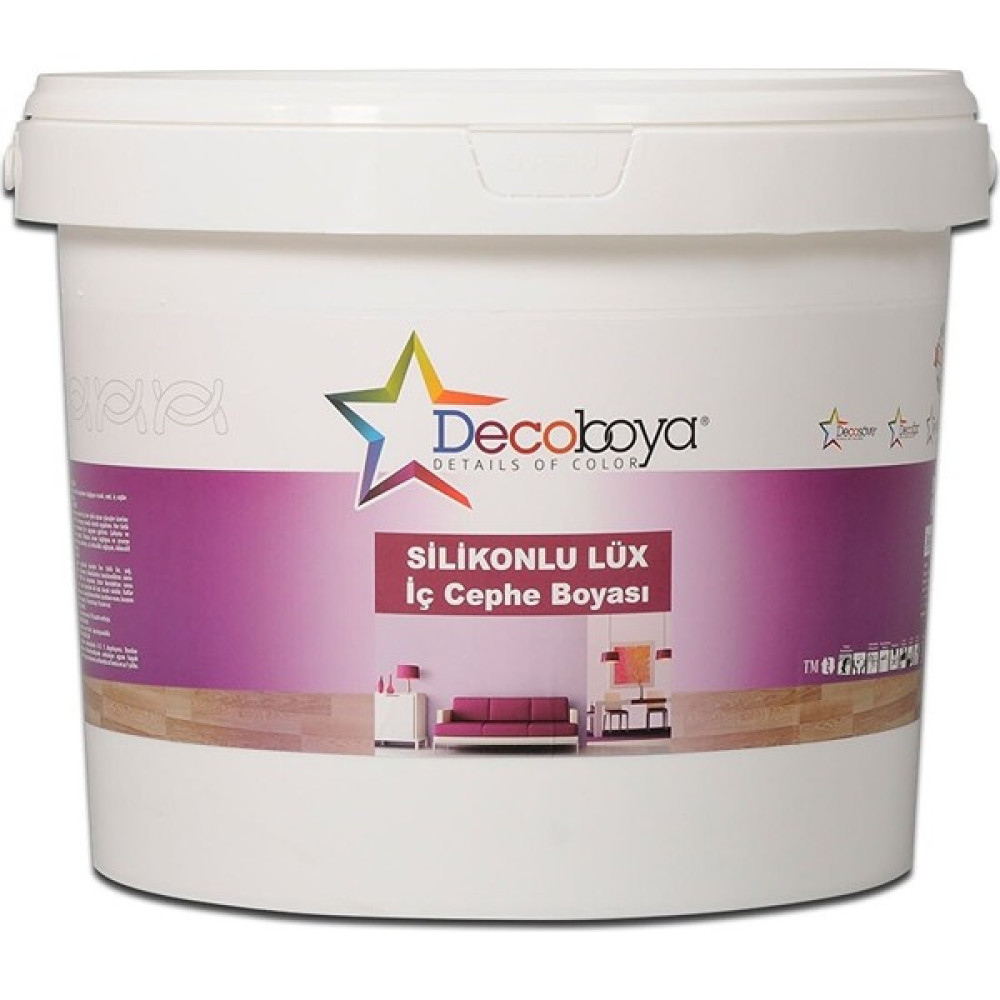 Decoboya Silikonlu Lüx Silinebilir Mat İç Cephe Duvar Boyası 3 Kg - dec142 leylak İç Cephe Duvar Boyası Fiyatı