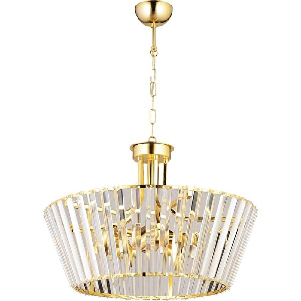 Decobulvar DCM2045-05 5xE27 Duylu Gold Kristal Taşlı Sarkıt Avize - 1'li Avize Fiyatı