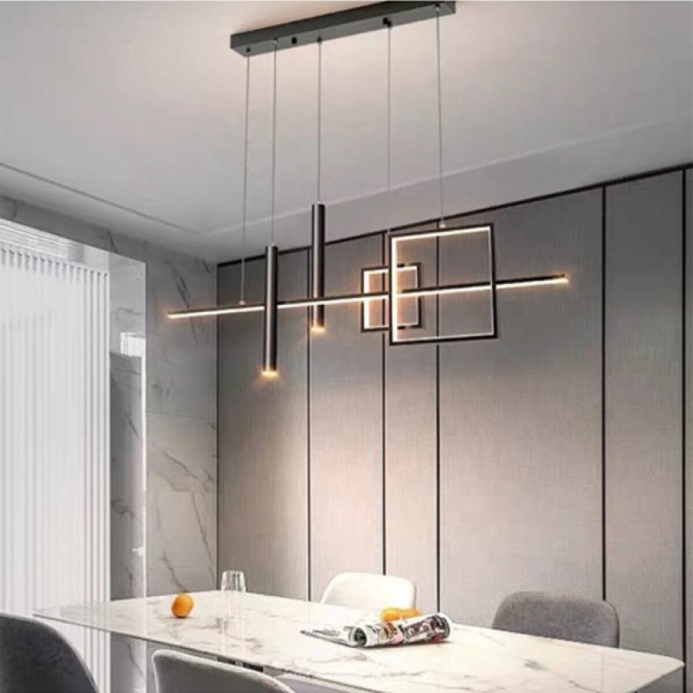 Decobulvar DCT32046 60W 3000K(GÜN Işığı) 120CM Ledli Dekoratif Profil Sarkıt Avize - Siyah - 5'li Avize Fiyatı