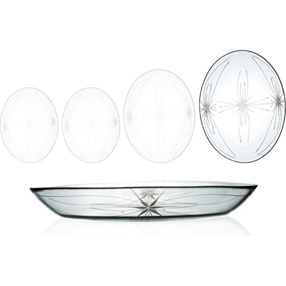 Decocia Oval Cam Salata Sunum Tabağı Mira Desenli 1 Adet 33 cm Kase Fiyatı