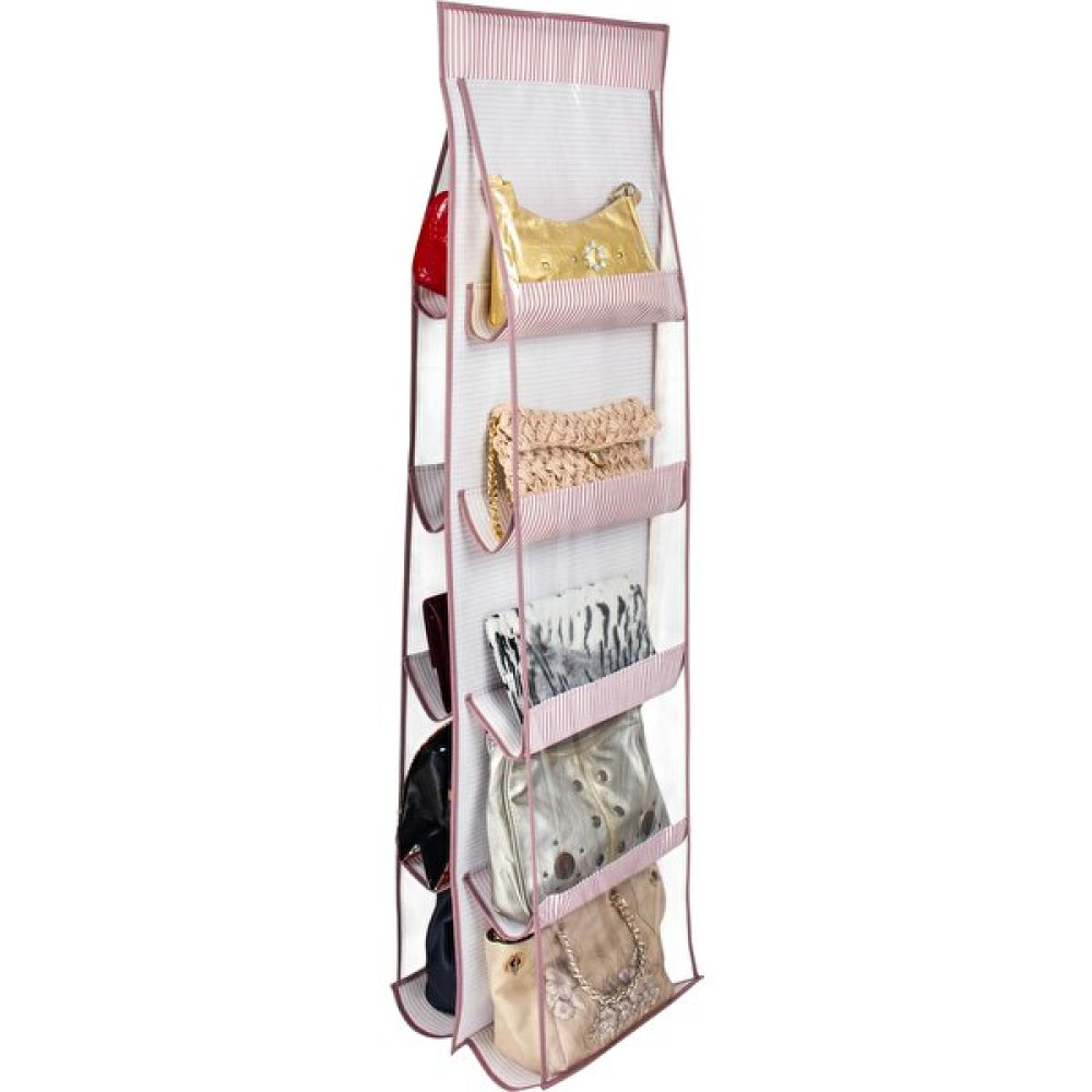 Decodema Askılı Dolap Içi Çanta Cüzdan Düzenleyici Kumaş Organizer - Pembe Eşya Saklama / Düzenleme Fiyatı