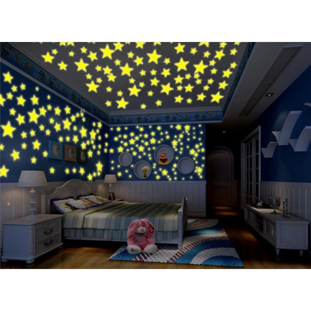 Decolight Karanlıkta Parlayan Renkli Yıldızlar Duvar Stickerı Fiyatı