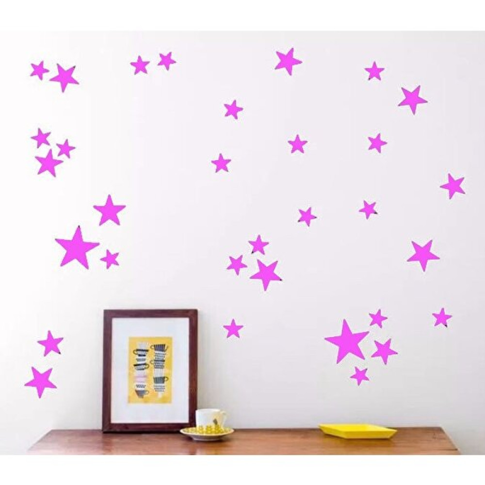 Decolight Pembe Yıldız Yağmuru Sticker Duvar Stickerı Fiyatı