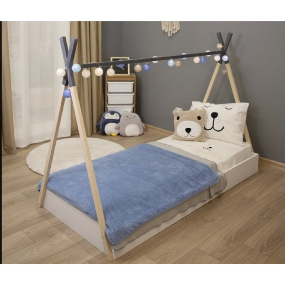 Decolove Kids Ahşap Montessori Yatak - Beyaz - 190 x 190 cm Karyola Fiyatı