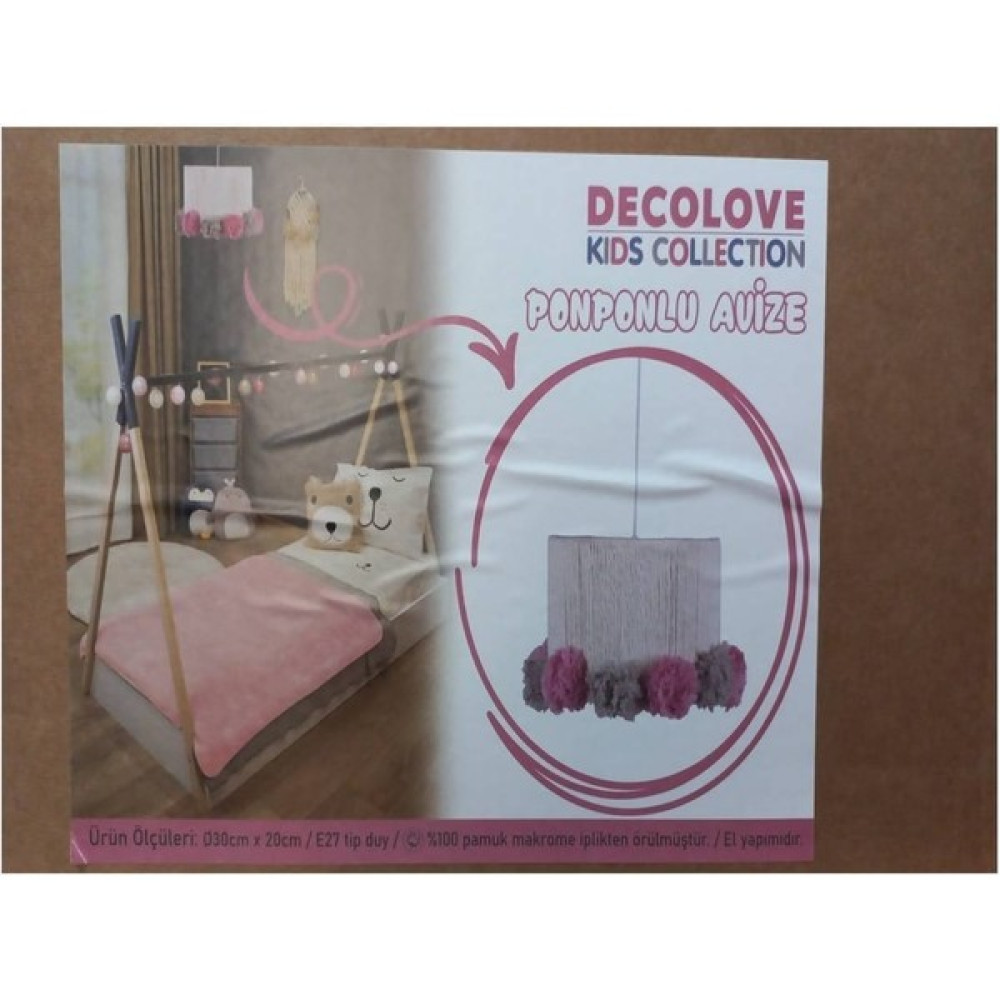 Decolove Ponponlu Avize - Pembe Avize Fiyatı