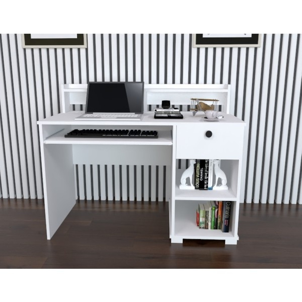 Decomech Mobilya Marte Tek Çekmeceli Çalışma Masası-Beyaz - Y: 75 cm D: 60 cm G: 60 cm - Beyaz Çalışma Masası Fiyatı